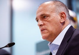 Javier Tebas, el presidente de La Liga, en una imagen de archivo.