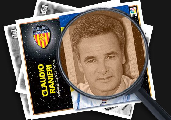 Imagen de un cromo de la Liga de Fútbol Profesional de Claudio Ranieri.