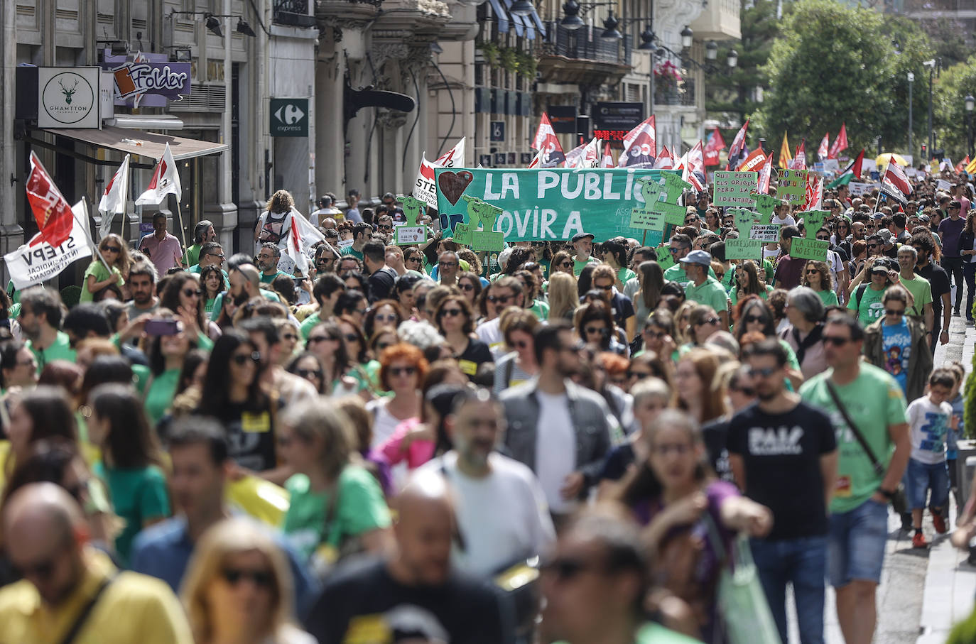 La manifestación educativa en Valencia, en imágenes