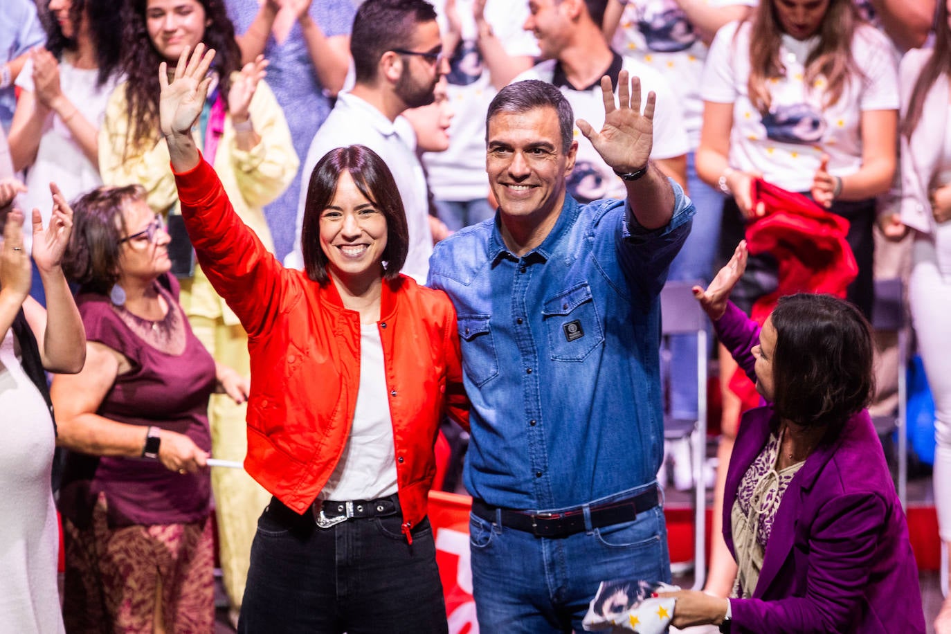 Las imágenes del miting de Pedro Sánchez en Valencia