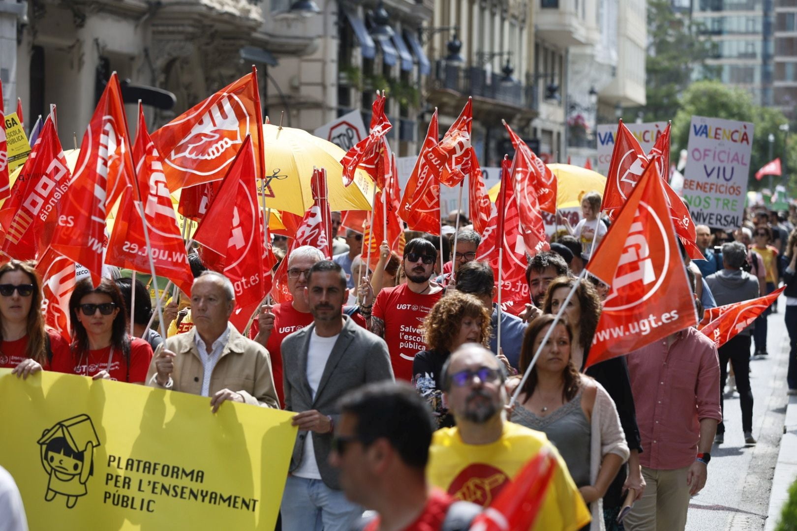 Fotos de la huelga educativa en la Comunitat