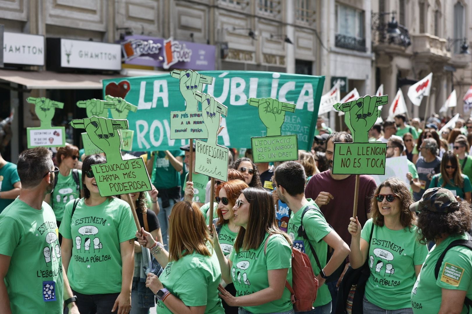 Fotos de la huelga educativa en la Comunitat