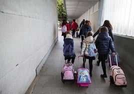 Niños en un colegio de Valencia, en una imagen de archivo.