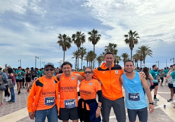 El grupo tras la 15K Abierta al Mar