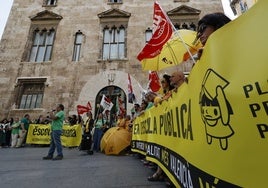 Protesta incluida en la huelga del pasado jueves.