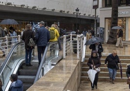 Día de lluvia en la ciudad de Valencia.