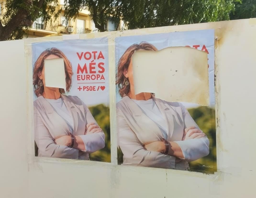 El PSPV-PSOE de l'Alcúdia de Crespins denuncia actos vandálicos en su propaganda electoral