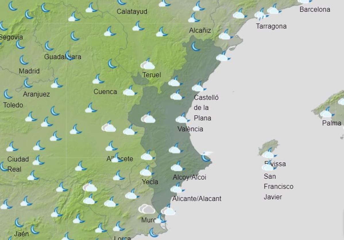 Aemet confirma las zonas y los días en los que lloverá esta semana en la Comunitat Valenciana