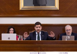 El alcalde de Gandia durante el pleno.