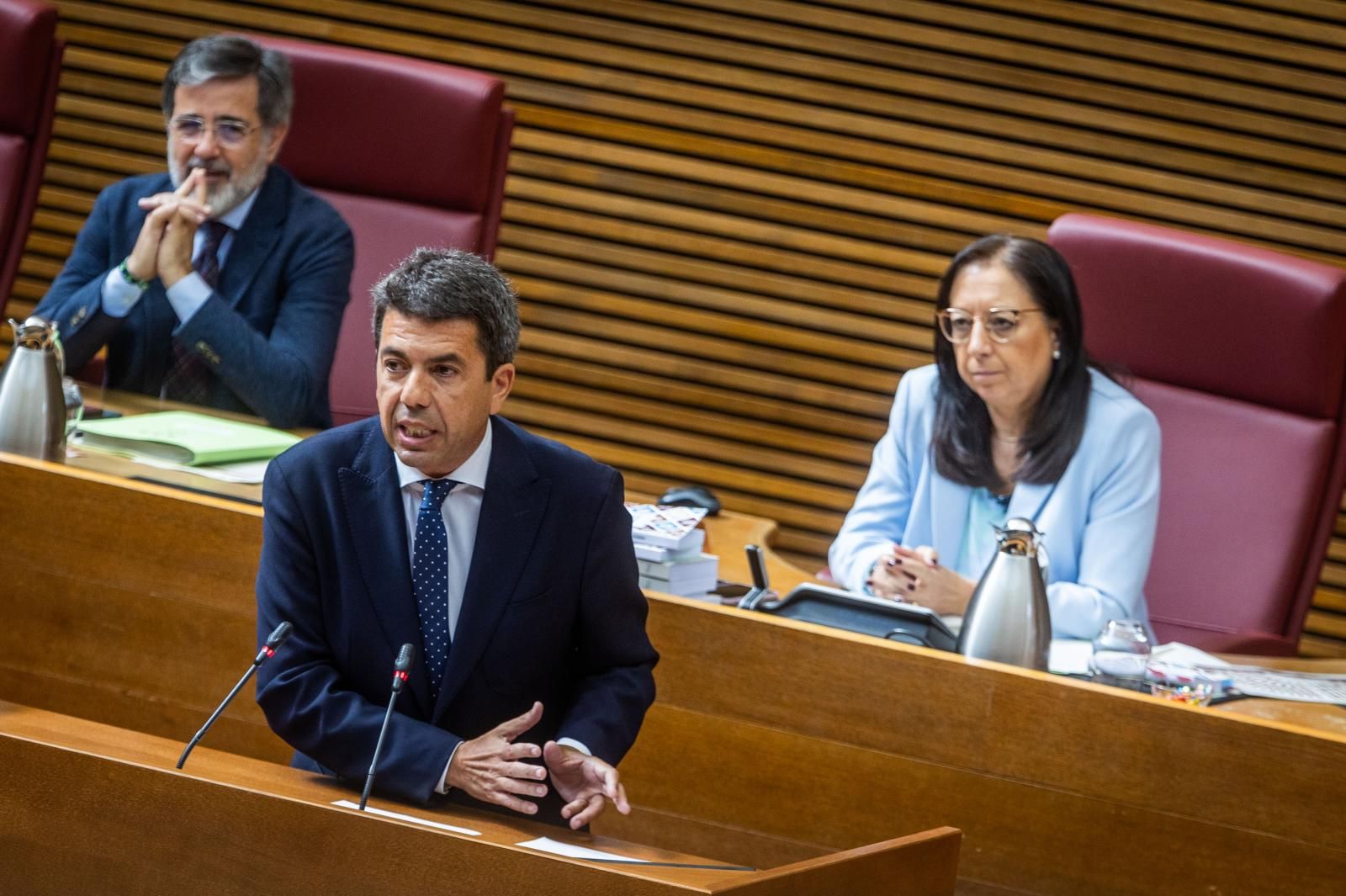 Carlos Mazón, en la sesión de control de este jueves.