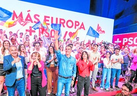 Zapatero, Ribera, Sánchez y Morant, en Valencia.