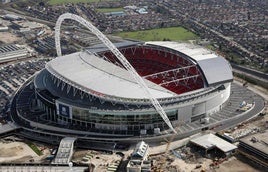 El estadio de Wembley, en una espectacular vista aérea.