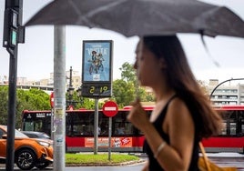 Día lluvioso en la ciudad de Valencia.