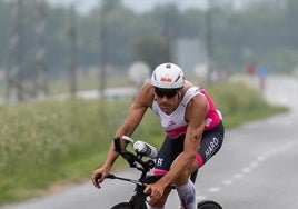 Aguayo, durante el triatlón de Gasteiz.