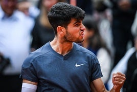 Alcaraz, en Roland Garros.