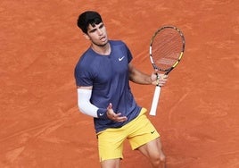 Carlos Alcaraz, en la final de Roland Garros 2024.