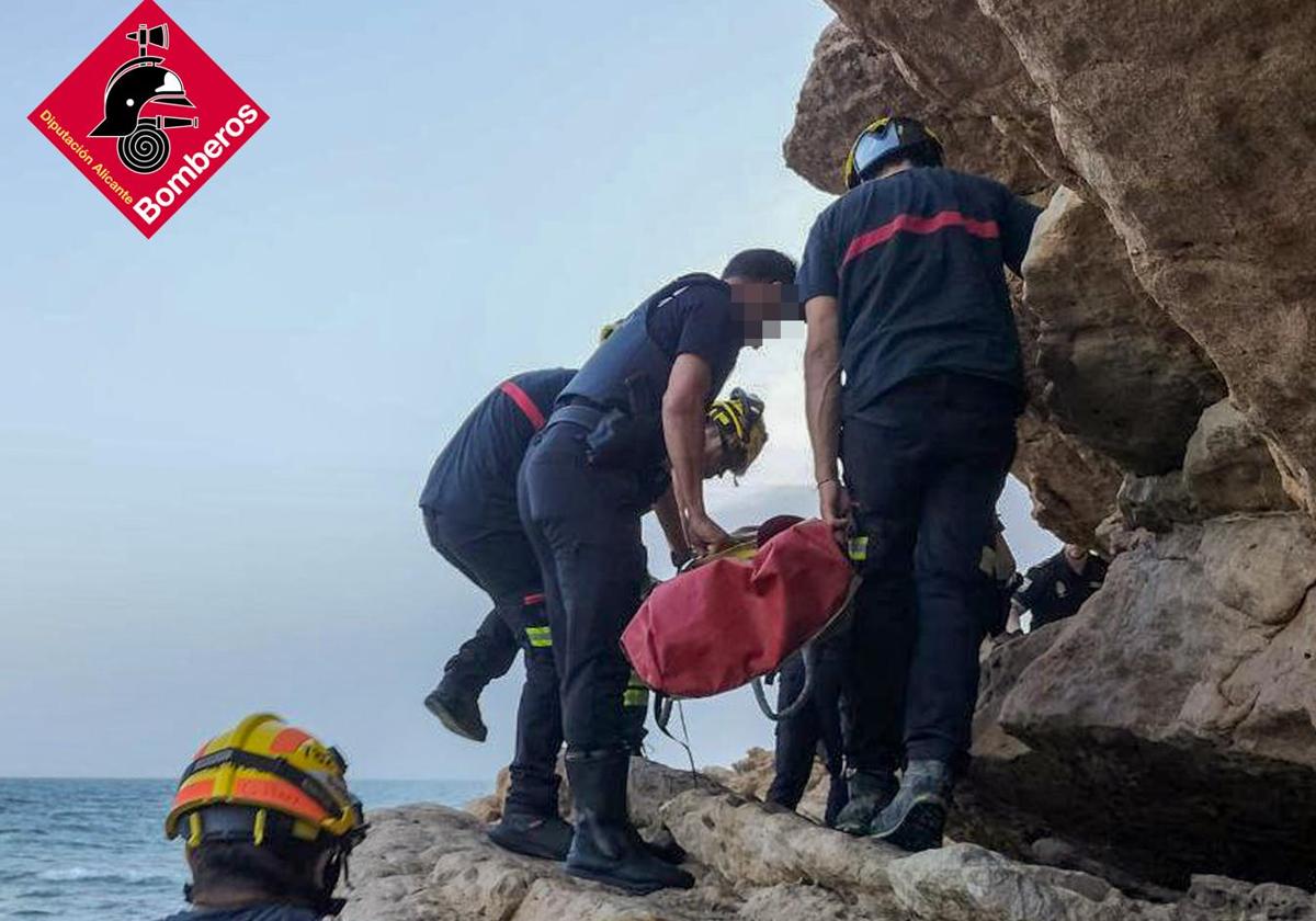 Rescate del joven ahogado en Benidorm.