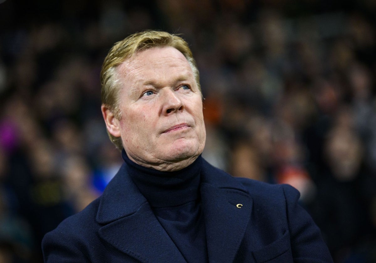 Ronald Koeman, durante un partido con Países Bajos.