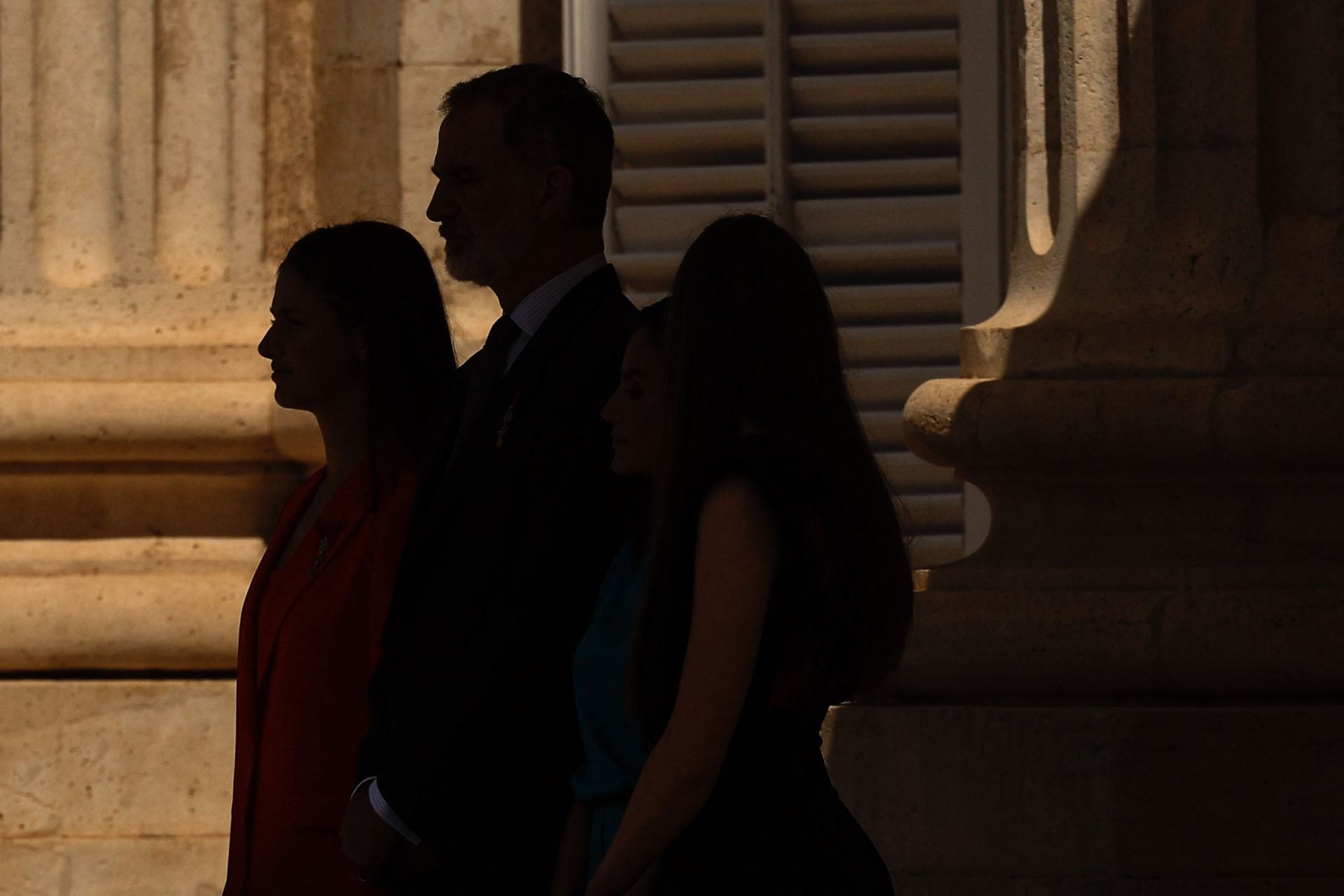 El saludo de la Familia Real desde el balcón del Palacio Real