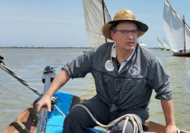 Francesc Ferrer, de la Associació tradicional de vela llatina.