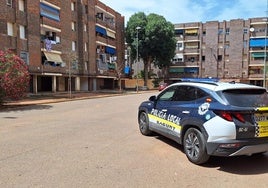 Un coche patrulla de la Policía Local de Sagunto en el barrio Baladre.