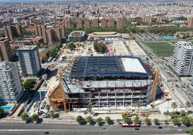 Vista aérea de la que será la nueva casa del Valencia Basket.