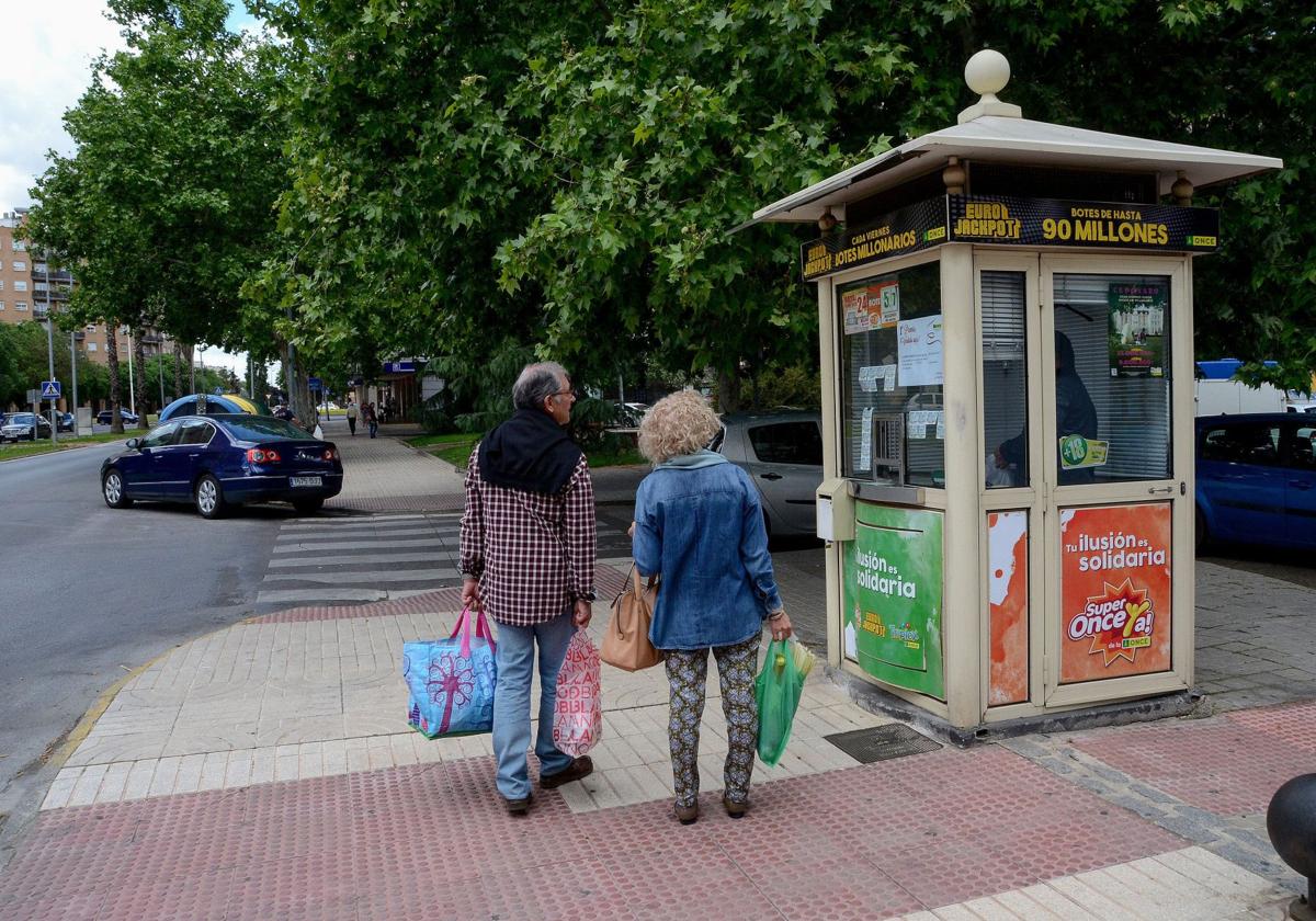 Un kiosco de la ONCE en una imagen de archivo.