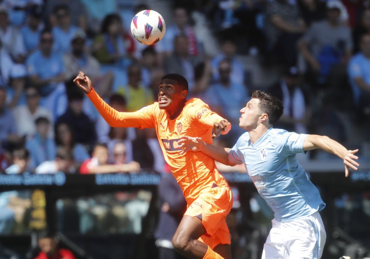 Mosquera, en el partido contra el Celta.