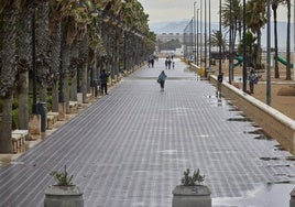 Día de lluvia en la ciudad de Valencia.