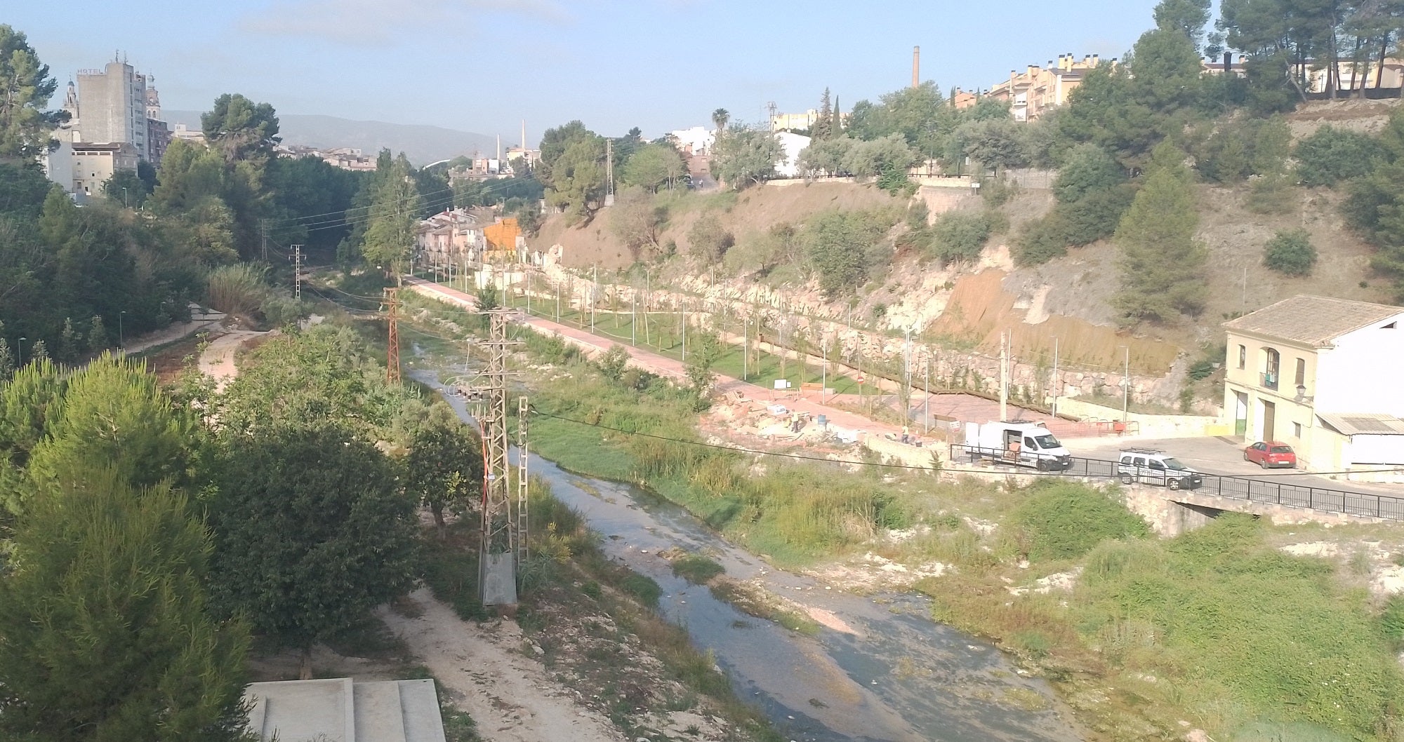 Estado actual del parque inundable del barrio de Cantereria de Ontinyent.