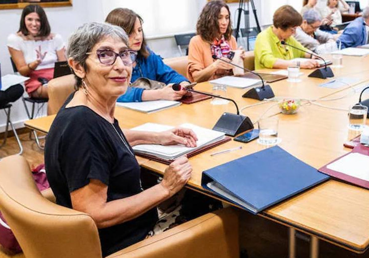 La presidenta del CVC, Dolors Pedrós, en primer plano durante el último pleno.