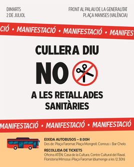 Cartel anunciando la manifestación.