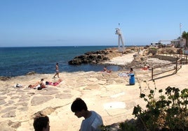 La playa del Trampolí de Dénia.