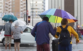 Lluvias en Valencia este lunes.