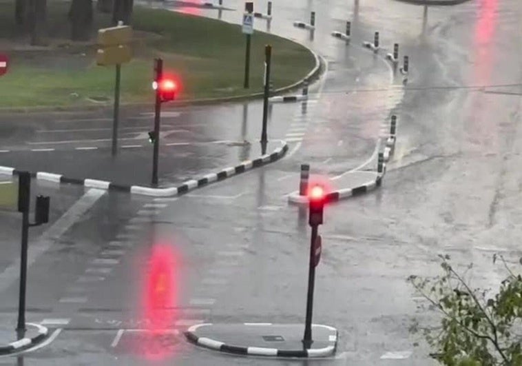 Jornada de lluvias en Valencia, este lunes a primera hora.