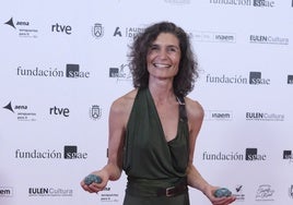 Christine Cloux en los premios del Institut Valencià de Cultura, donde ha sido nombrada mejor bailarina.