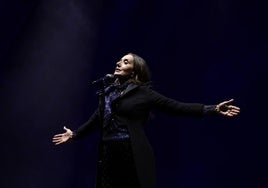 La cantante Luz Casal en concierto.