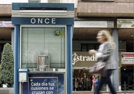 Un kiosco de la ONCE en una imagen de archivo.