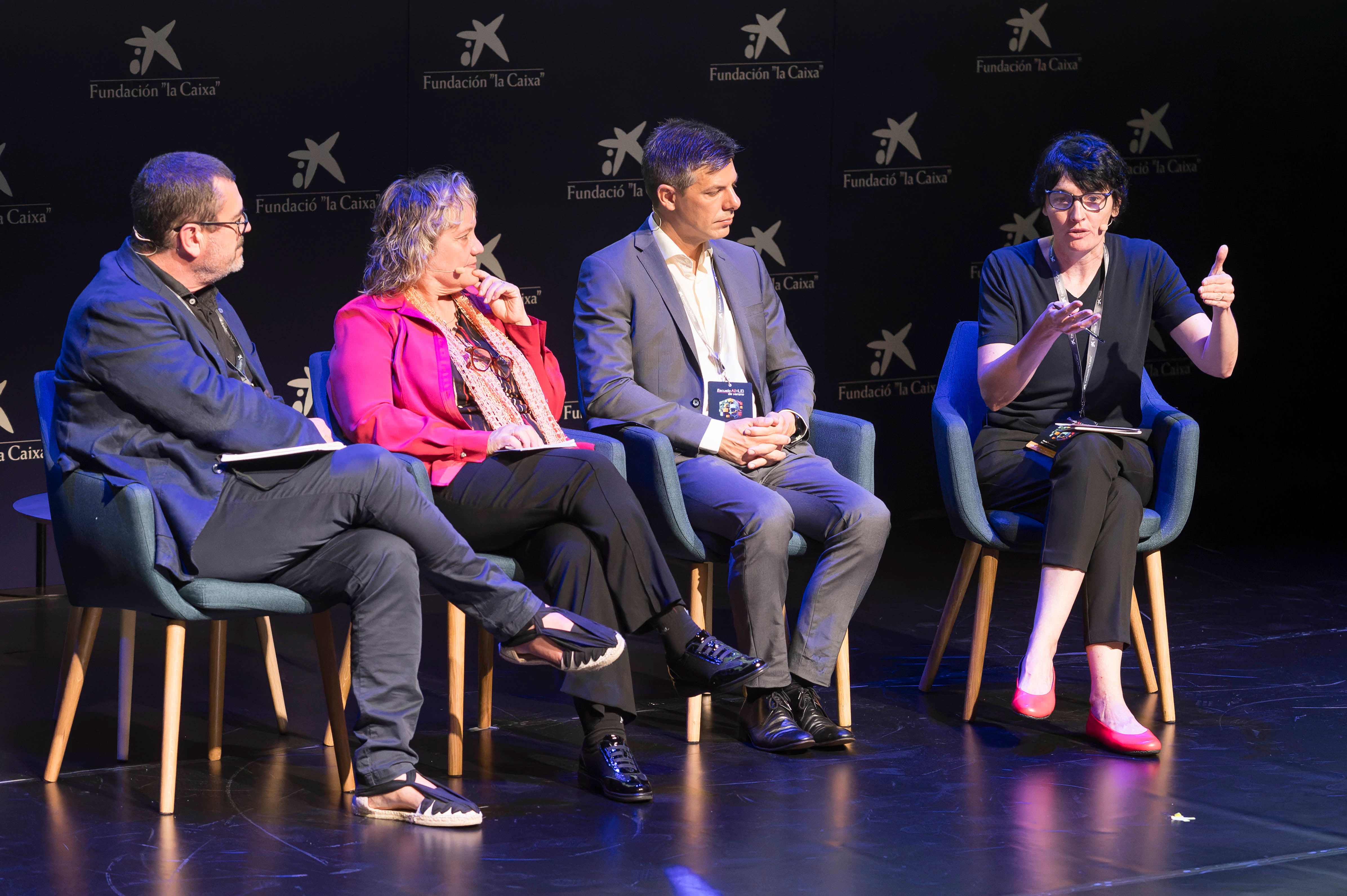 Carles Sierra, Neus Lorenzo, Rafael Sebastián y Marta García Matos en la Escuela de Verano.