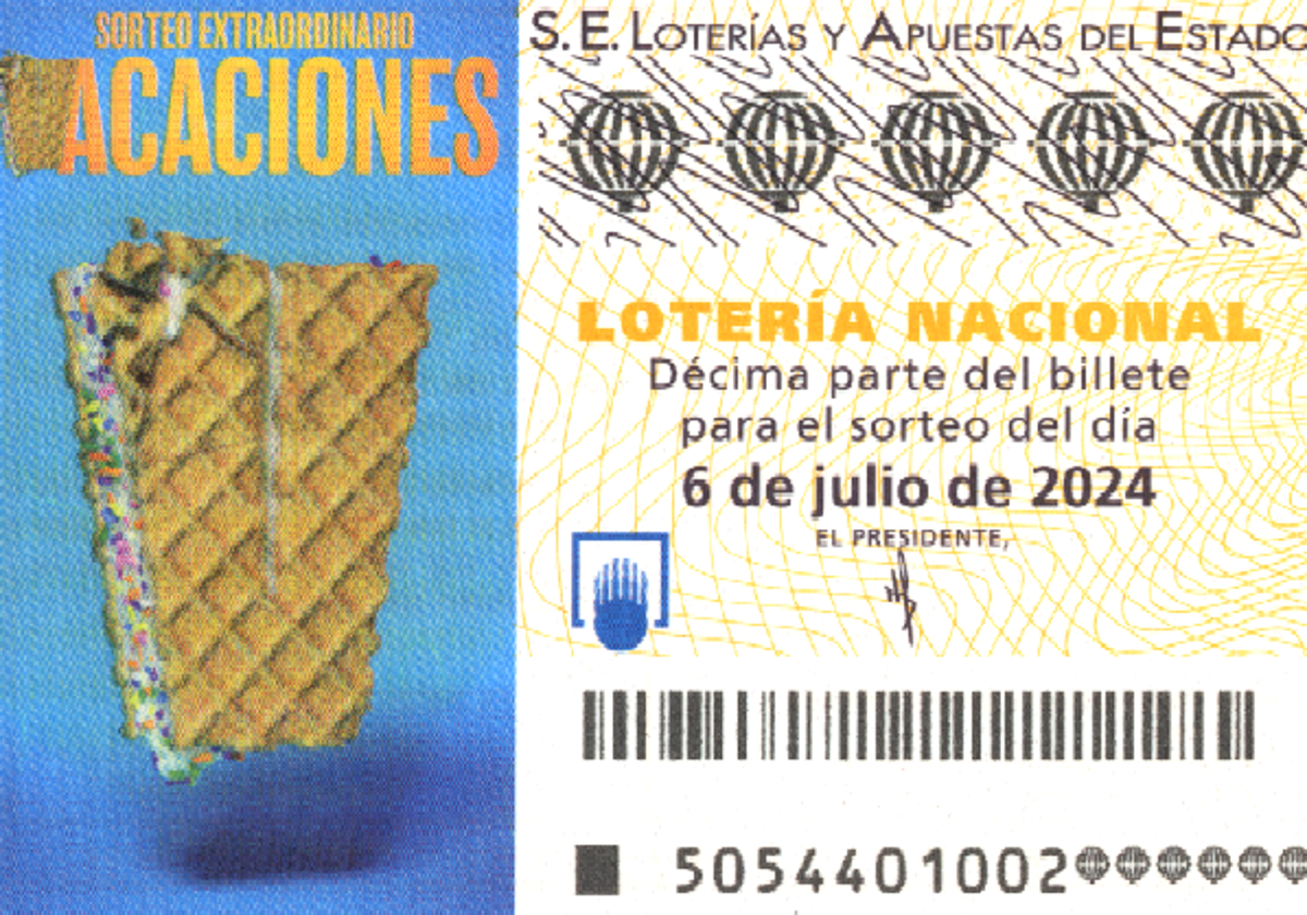 Décimos del sorteo extraordinario Lotería Nacional 'Vacaciones'.