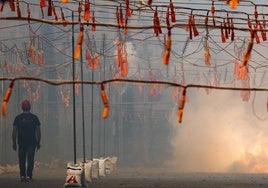 Mascletà en Valencia.