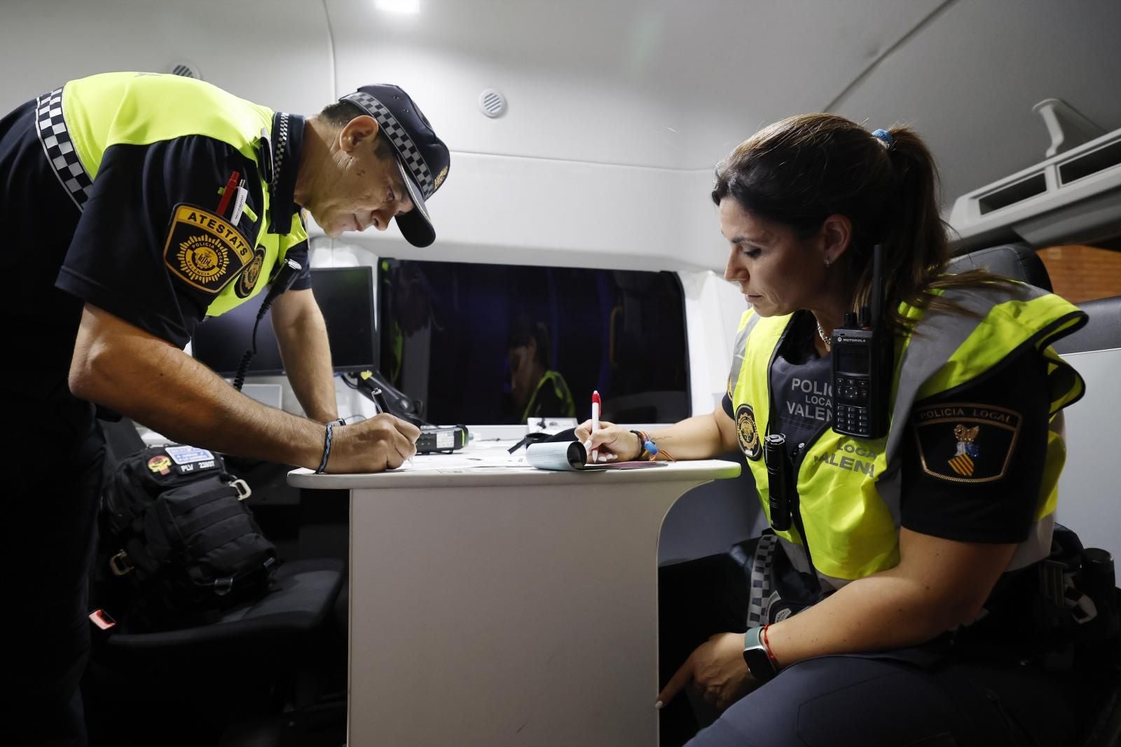 Así se investiga un accidente de tráfico en Valencia