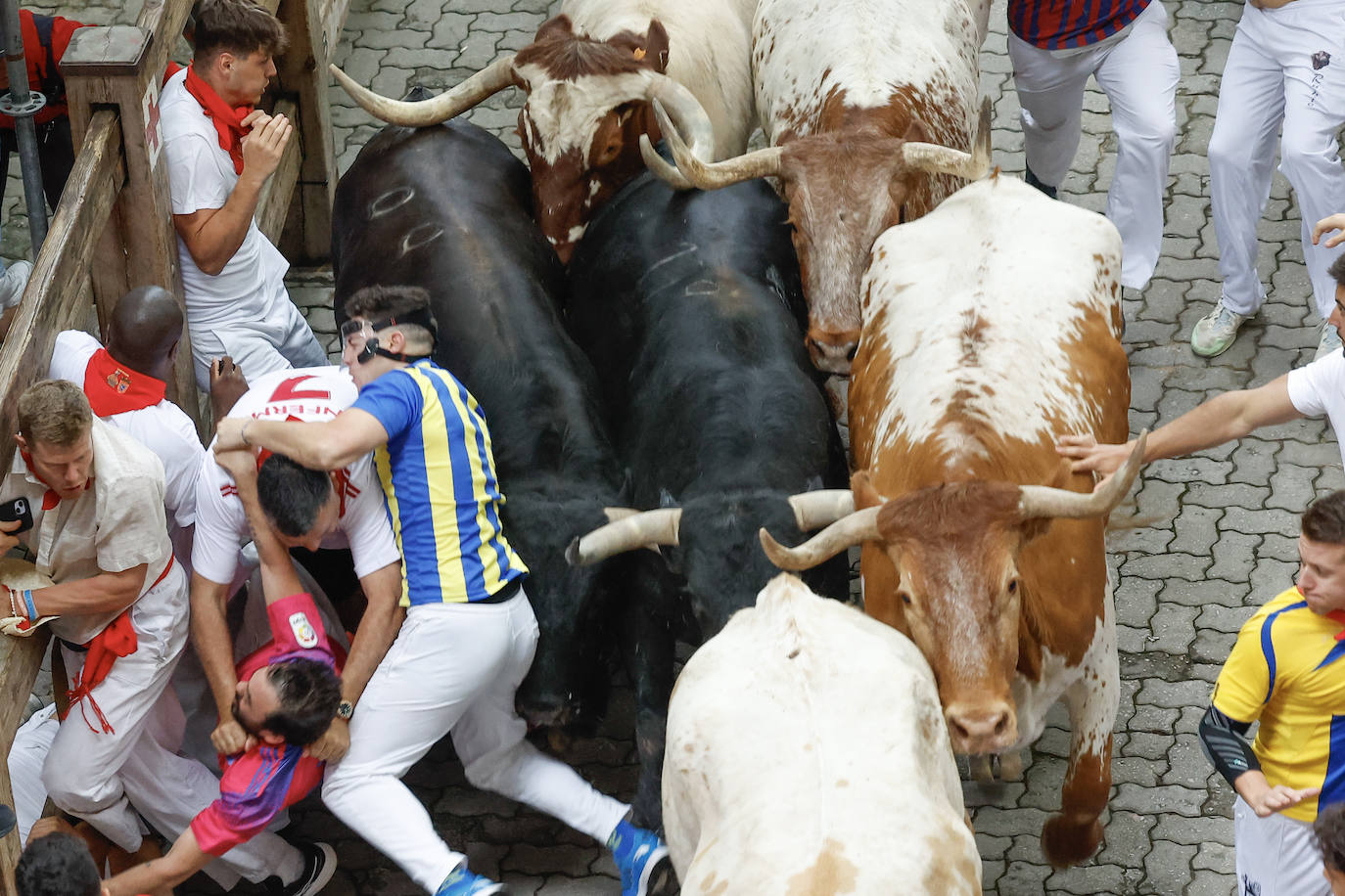 Las mejores imágenes del tercer encierro de San Fermín 2024