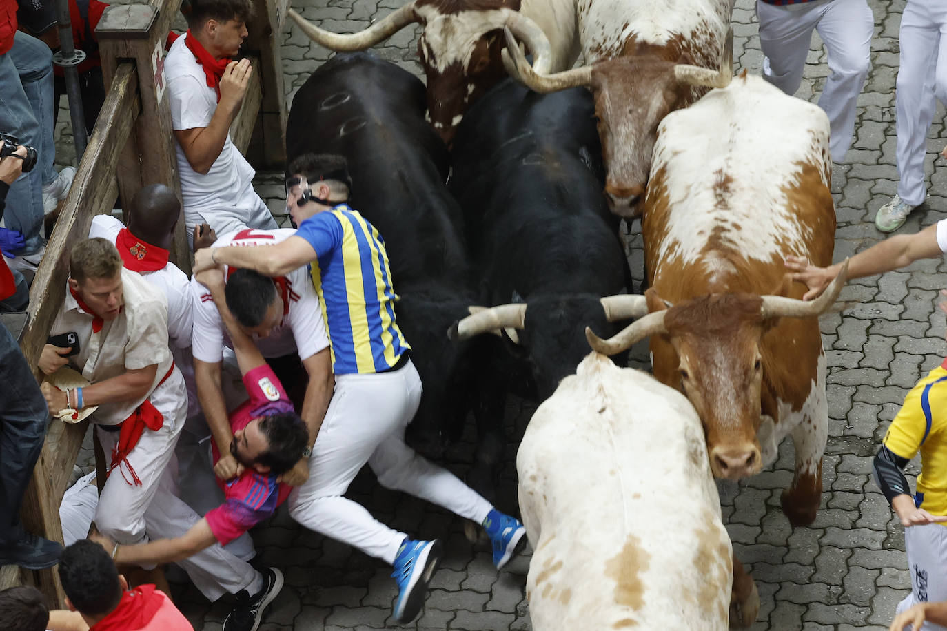 Las mejores imágenes del tercer encierro de San Fermín 2024