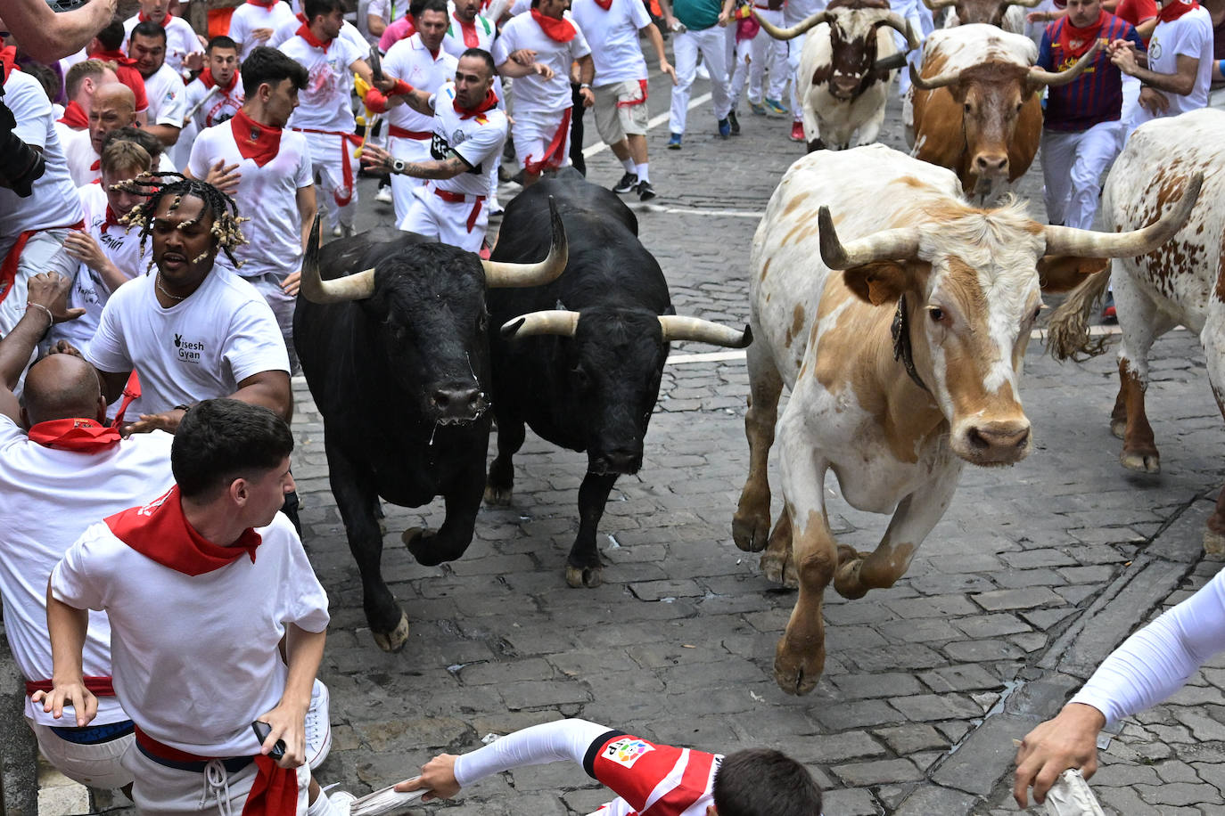 Las mejores imágenes del tercer encierro de San Fermín 2024