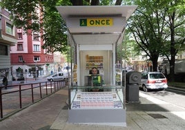 Un kiosco de la ONCE en una imagen de archivo.