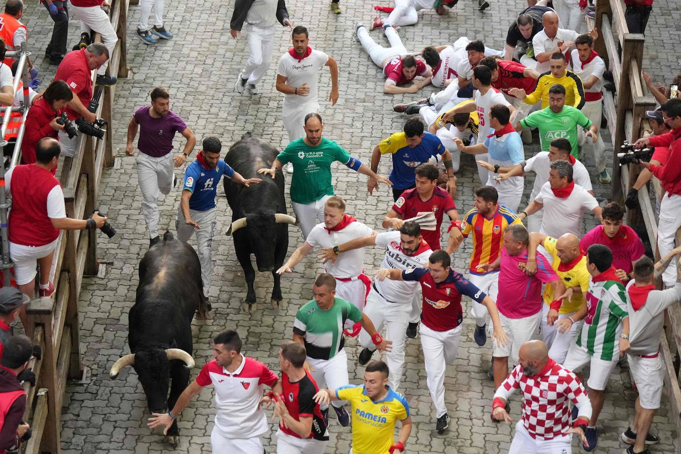 Las mejores imágenes del quinto encierro de San Fermín