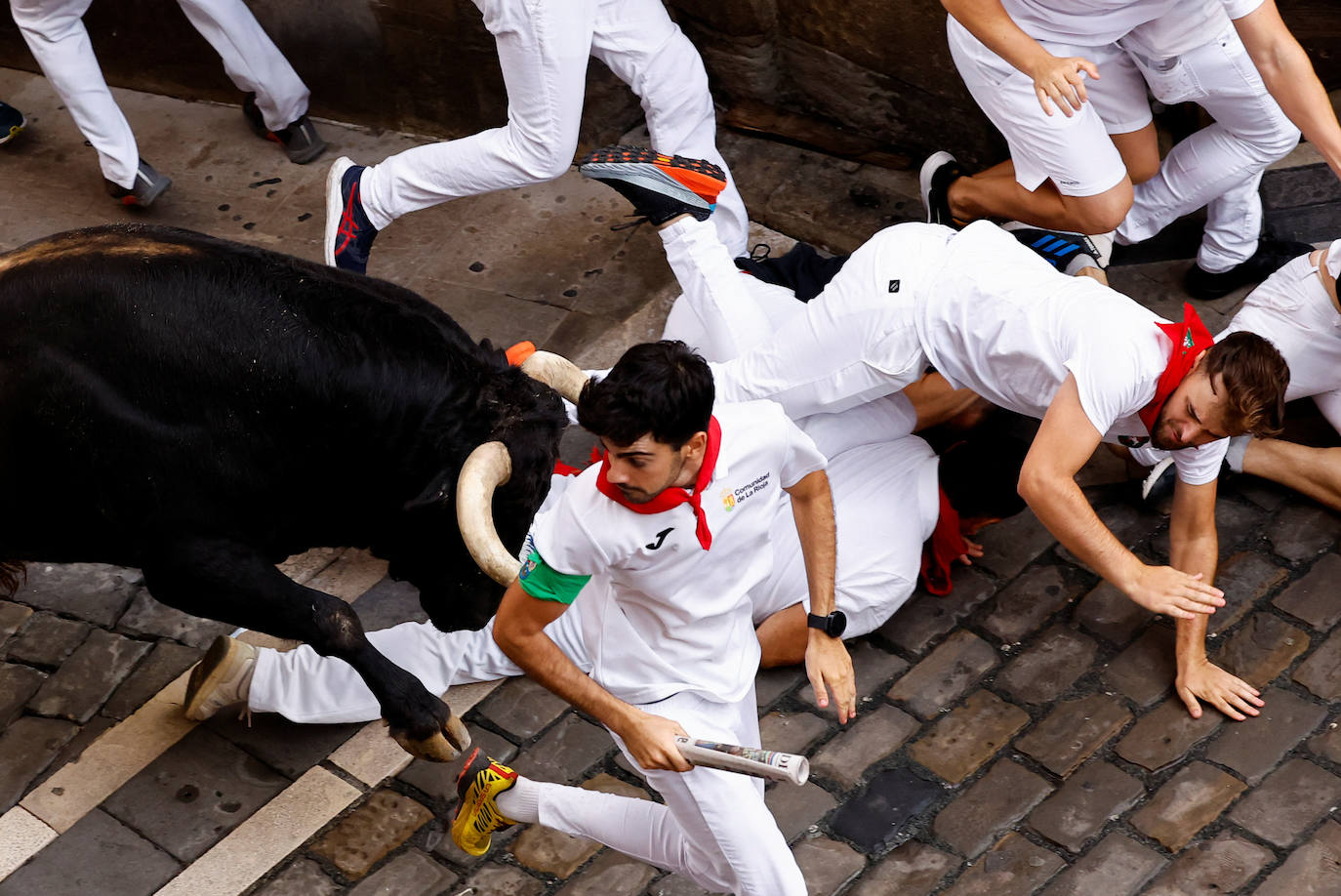 Las mejores imágenes del quinto encierro de San Fermín