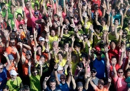 Valencia durante el Global Running Day.