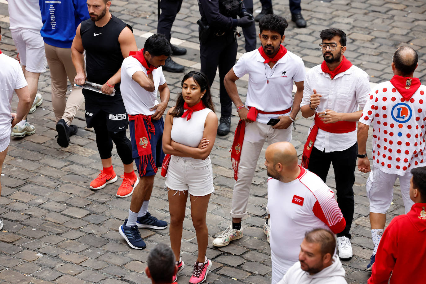 Las mejores imágenes del séptimo encierro de San Fermín 2024